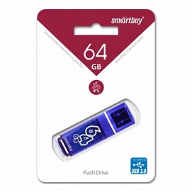 Флеш-память Smartbuy Glossy dark blue USB 3.0 64Gb