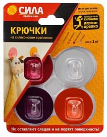 Сила Крючки GIRL SH5-R4GMIX-24 до 1кг 4шт 