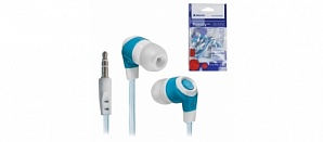 Наушники-вкладыши Defender Trendy 702 1.1м белый, голубой 63702