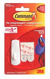 3M Command Крючок для ключей 17002NEW до 450г 1шт